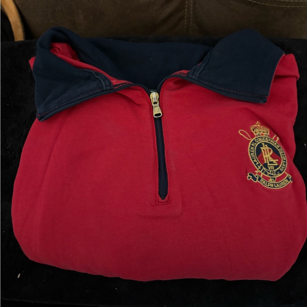 Ralph Lauren Red and Navy Pullover